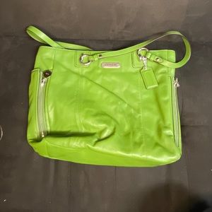Bright green Coach Purse